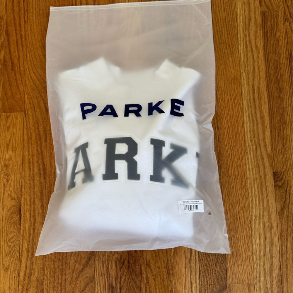 Parke Varsity Mockneck White + Denim (S/M) - Picture 3 of 3